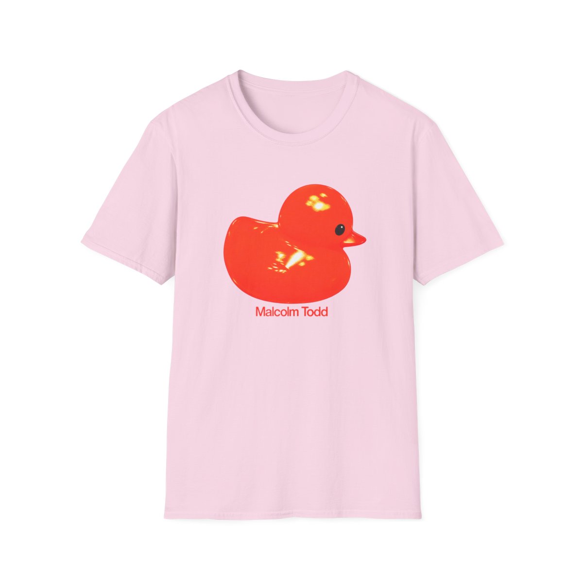 Red Rubber Duck T-Shirt | Retro Icon, Malcolm Todd Text | Malcolm Todd - alternate angle 4, merchandise