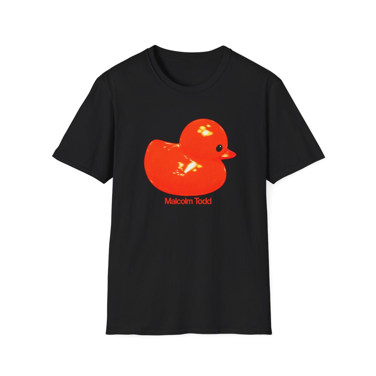 Red Rubber Duck T-Shirt | Retro Icon, Malcolm Todd Text | Malcolm Todd