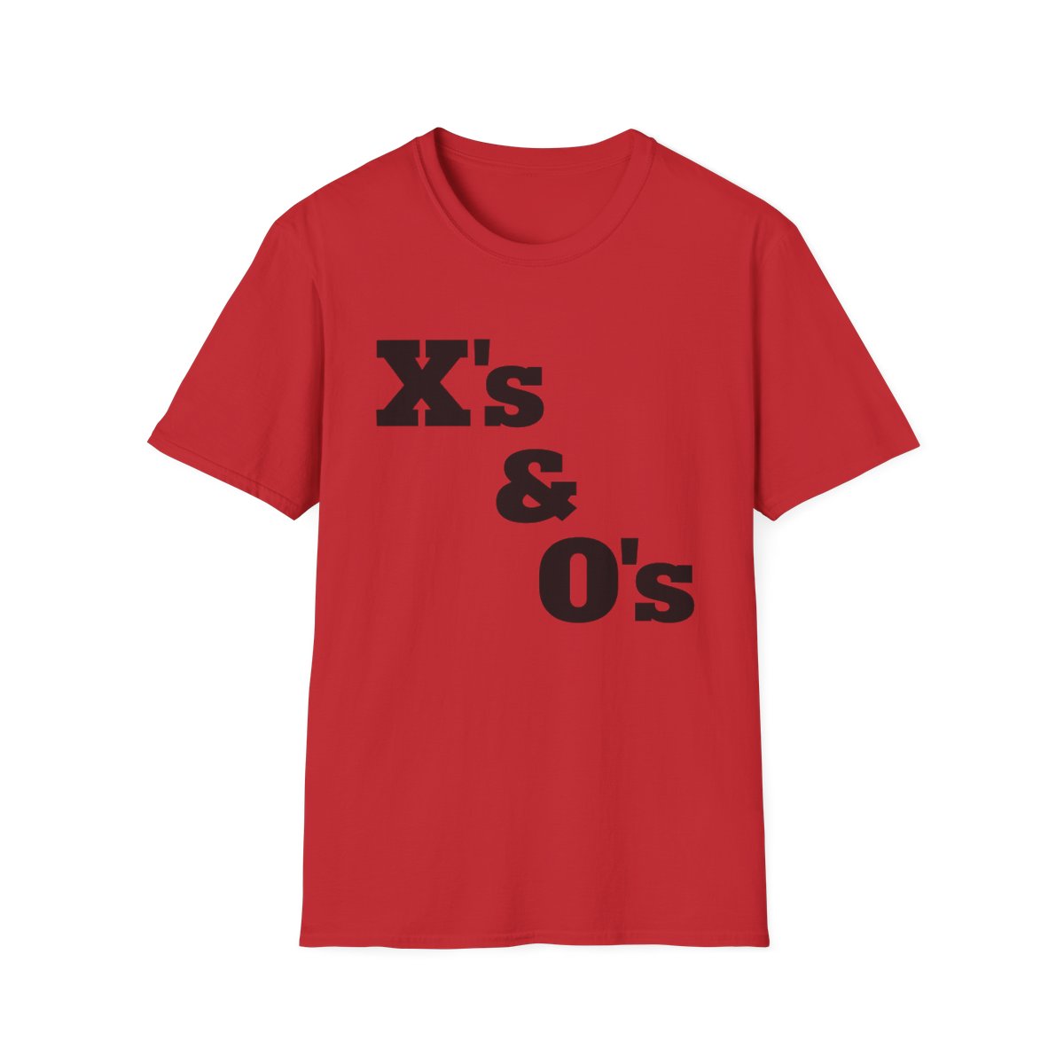 X's & O's T-Shirt | Typography Football Kiss Hug Design | Malcolm Todd
