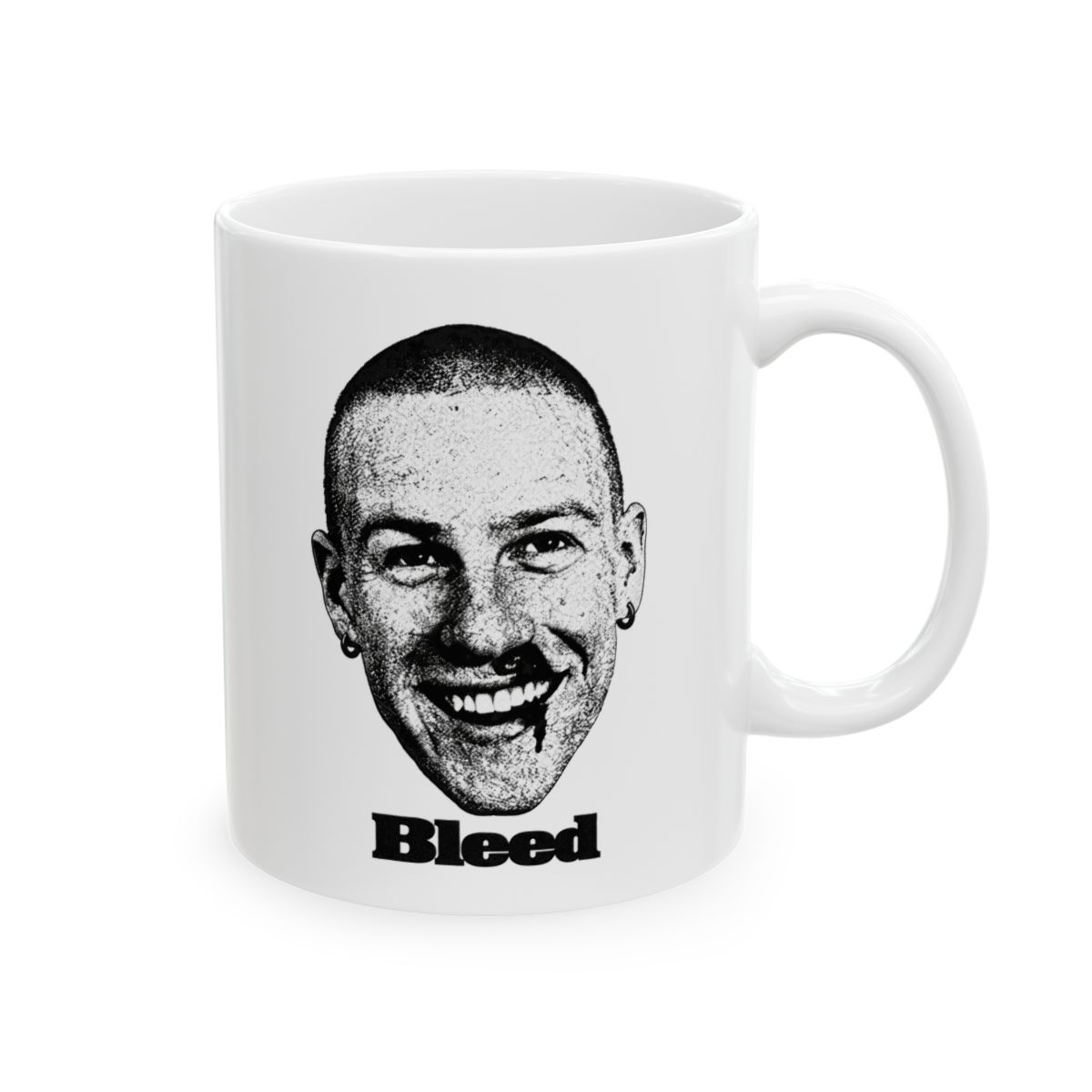 Monochrome Half-Face Portrait Mug | Ceramic Coffee Cup | Malcolm Todd - Official Mugs & Drinkware merchandise