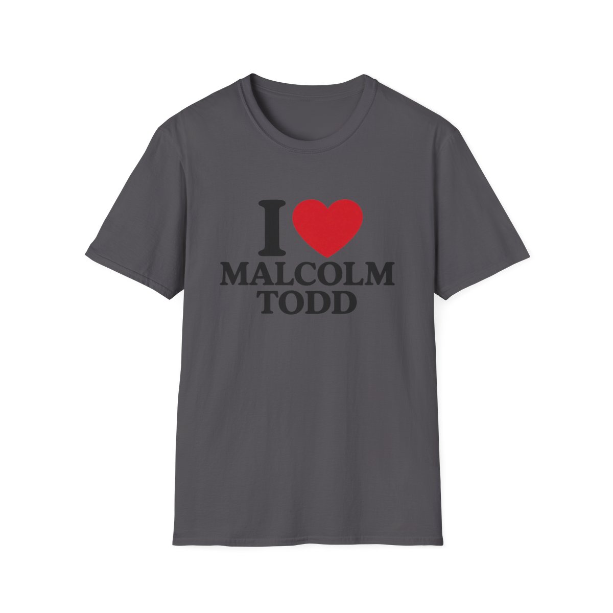 I Malcolm Todd T-Shirt | Name Fan Tee, Heart Graphic | Malcolm Todd - alternate angle 5, merchandise